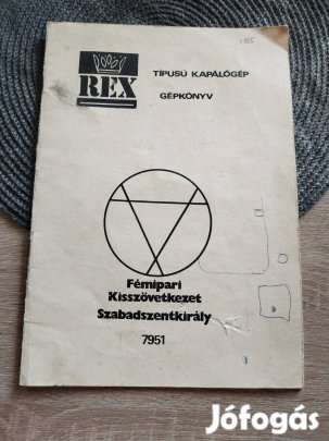 Rotácios kapa Rex gépkönyv eladó.#853268