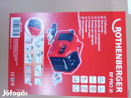 Rothenberger RP Pro III elektromos próbapumpa