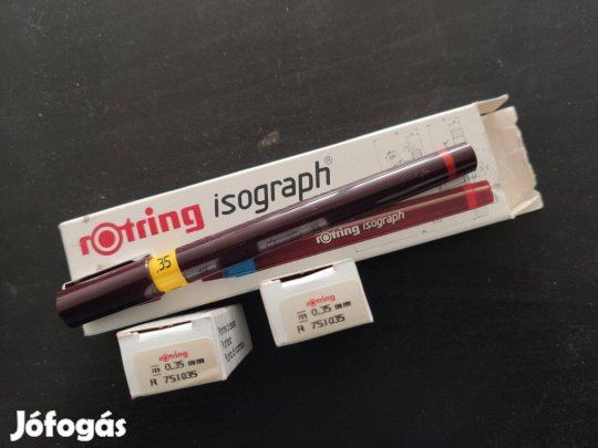 Rotring csőtollak (Isograph) 3 db 0,35 mm-es méretben - együtt