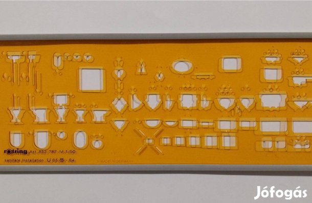 Rotring szaniter sablon M 1:50