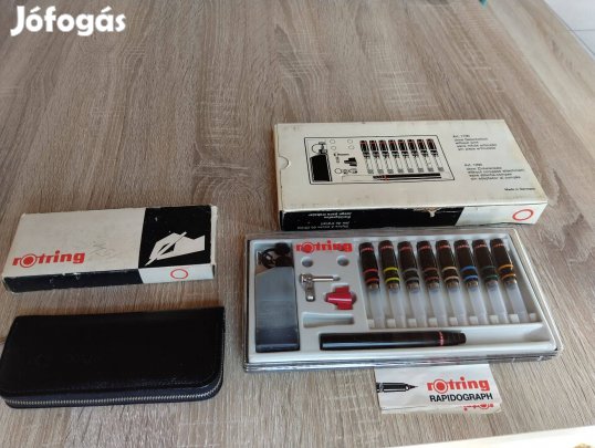 Rotring töltőtoll radiograph készlet 80-as évek, új, soha nem használt