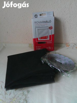 Rovarháló ablakra ( 150 cm x 150 cm, fekete, újszerű )