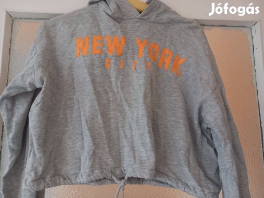Rövid fazonú kapucnis pulóver 13-14 évesnek