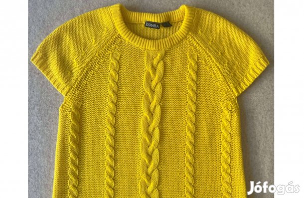Rövid ujjú pulóver, kötött S-M