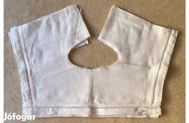 Rövidáru, méteráru varrnivaló, matrózgallér madeirás, fehér