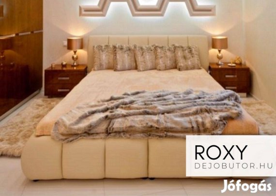 Roxy I franciaágy 160x200 cm ágybetét + ágyneműtartó komplett bézs