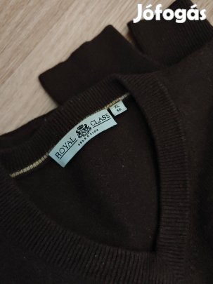 Royal Class selyem-kasmír férfi pulóver XL