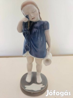 Royal Copenhagen "Kislány" porcelán figura