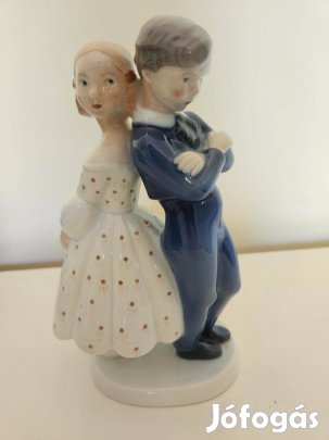 Royal Copenhagen "Lány-fiú pár" porcelán figura