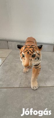 Royal Dux tigris porcelánszobor