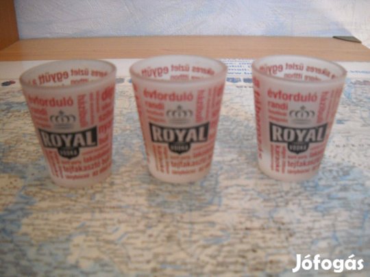 Royal Vodka 25 éve veled - 3 darab röviditalos pohár