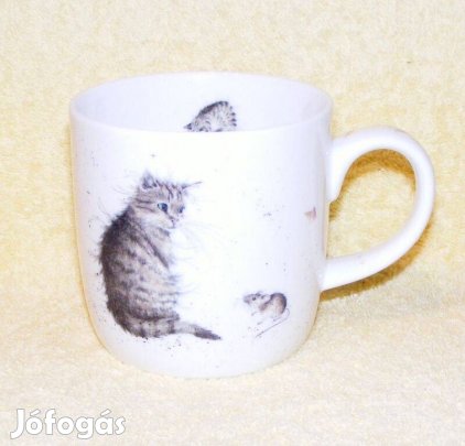 Royal worcester porcelán cicás bögre