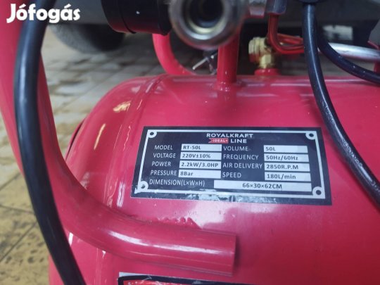 Royalkraft 50 Literes olajos kompresszor
