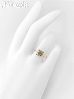 Rozé arany 14K, Természetes gyémánttal 2CT! tanusítvánnyal eladó!