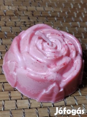 Rózsa kézműves gyertya nagy