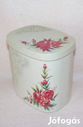 Rózsás, virágos fémdoboz