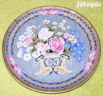 Rózsás porcelán tányér Japán