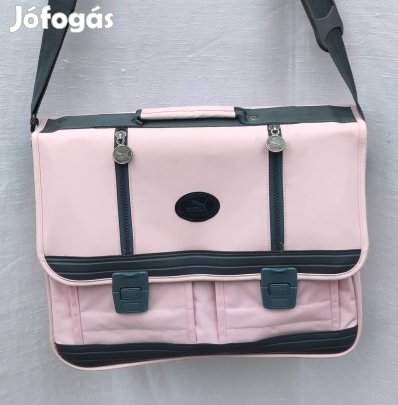 Rózsaszín Puma (eredeti )válltáska szürke pántokkal.