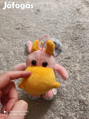 Rózsaszín, világoskék plüss víziló