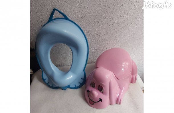 Rózsaszín bili, és kék, tappancsos wc szűkítő