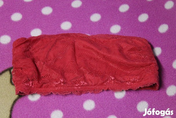 Rozsaszin csipke csikmelltarto, bandeau, S, Uj