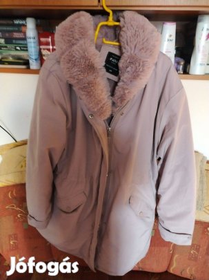 Rózsaszín nagyméretű női télikabát