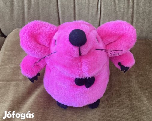 Rózsaszín pluco plüss egér 20cm