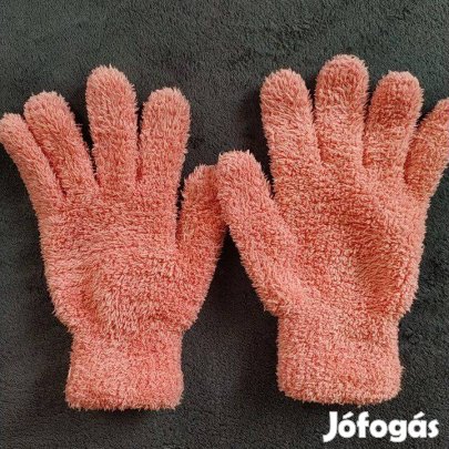Rózsaszín puha kesztyű