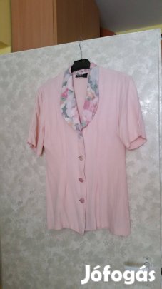 Rózsaszín rövid ujjú csinos nyári blézer M-es