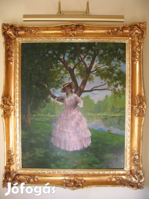 Rózsaszin ruhás hölgy