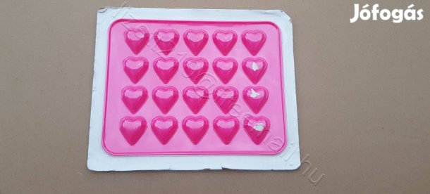 Rózsaszín szív alakú praliné szilikon forma jégkocka valentin nap