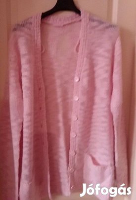Rózsaszín új kardigán 44-es + ajándék felső