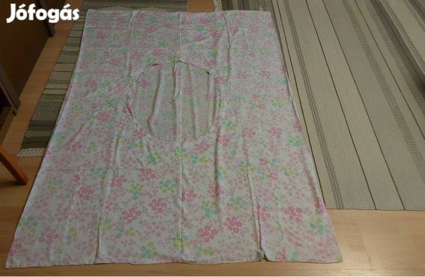 Rózsaszín virágmintás paplanhuzat, tükrös, 1 db 1,21 x 1,70