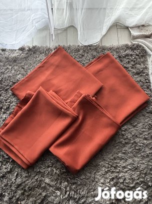 Rozsdabarna/ terrakotta blackout függöny, 4 db, sötétítő függöny