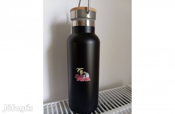 Rozsdamente acél fekete kulacs (7 dl)