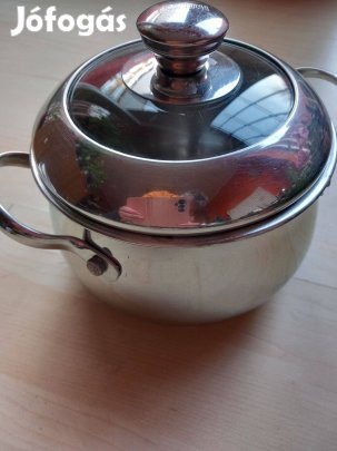 Rozsdamentes 2 l-es fazék fedővel