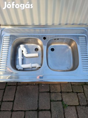 Rozsdamentes 2 medencés mosogató