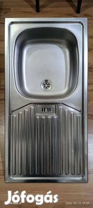 Rozsdamentes Mosogatótálca. Medence+Cseppegtetőtálca