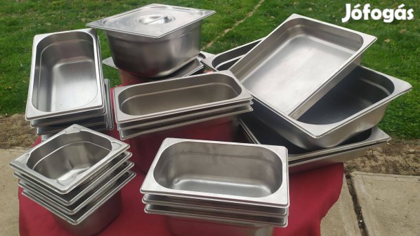Rozsdamentes acél Gasztro edény 21db egyben