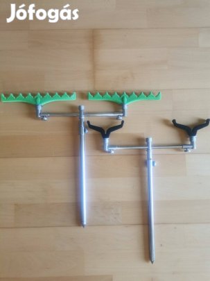 Rozsdamentes acél horgász bottartó buzz bar fejjel kompletten új