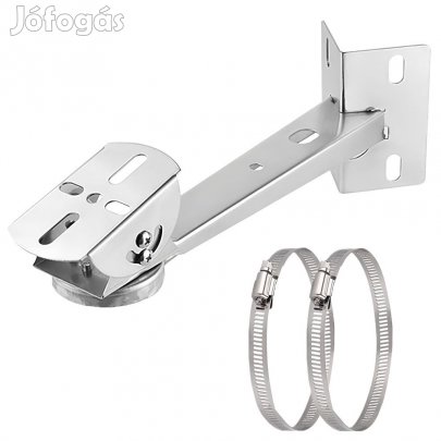 Rozsdamentes acél oszlopra szerelhető kameratartó, állítható csőbilin