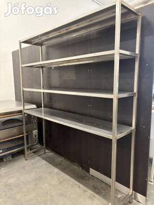 Rozsdamentes állvány, 4 polccal jó állapotban eladó