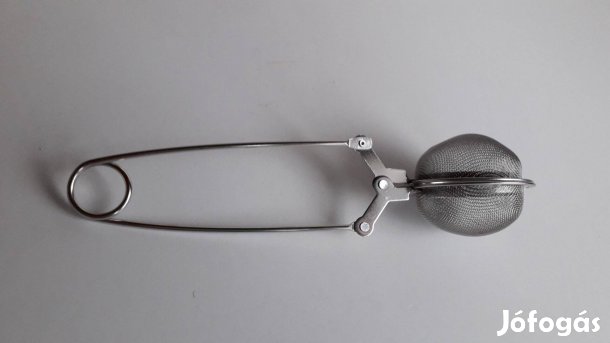 Rozsdamentes csipeszes teatojás fűszertojás új 16*5 cm