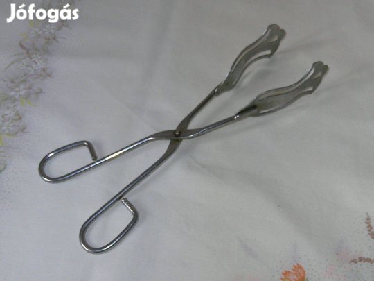 Rozsdamentes ételfogó, sütemény csipesz