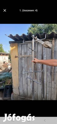 Rozsdamentes hentes kampó, tartó,tároló