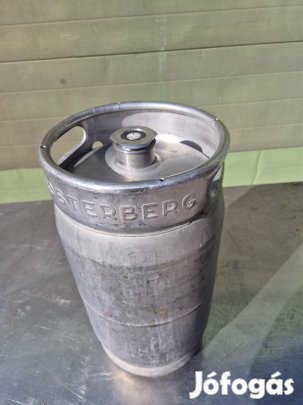 Rozsdamentes hordó,  saválló söröshordó,  25 L.-es