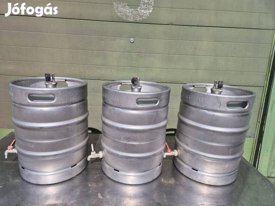 Rozsdamentes hordó,  söröshordó,  csappal,  50 L.-es