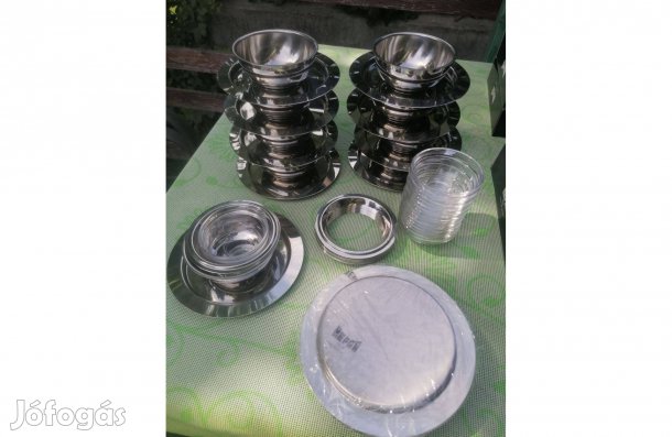 Rozsdamentes kaviár, vagy vajtartó eladó!