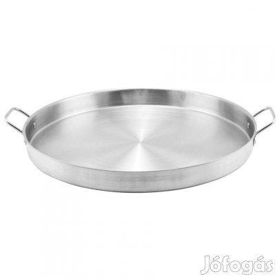 Rozsdamentes kerek tepsi 55 cm-es füles tálca