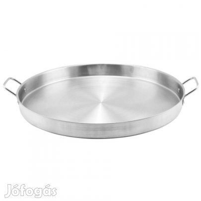 Rozsdamentes kerek tepsi 55 cm-es füles tálca